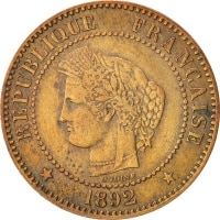2 Centimes France KM#827.1. Reverse