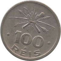 100 Reis Brazil KM#527. Obverse
