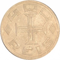 400 Reis Brazil KM#529. Obverse