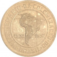 400 Reis Brazil KM#529. Reverse
