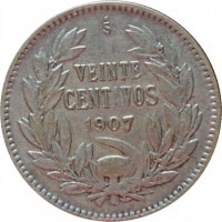 20 Centavos Chile KM#151.2. Obverse
