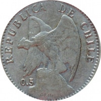 20 Centavos Chile KM#151.2. Reverse