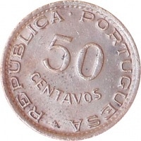 50 Centavos Angola KM#75. Obverse