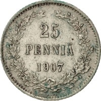 25 Pennia Finland KM#6.2. Obverse
