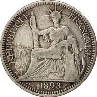 10 Cents French Indo-China KM#2. Reverse