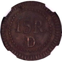 15 Reis Damao KM#26. Obverse