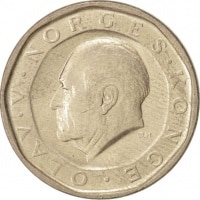 10 Kroner Norway KM#427. Reverse