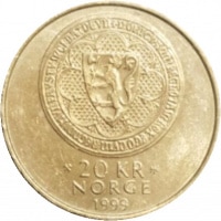 20 Kroner Norway KM#464. Obverse