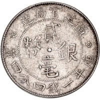 20 Cents Fukien Province Y#383. Reverse