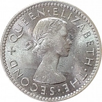 6 Pence Rhodesia And Nyasaland KM#4. Reverse