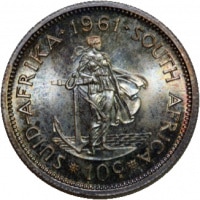 10 Cents South Africa KM#60. Obverse