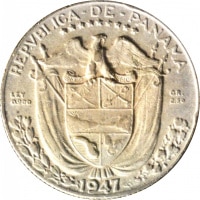 1/10 Balboa Panama KM#10.1. Reverse